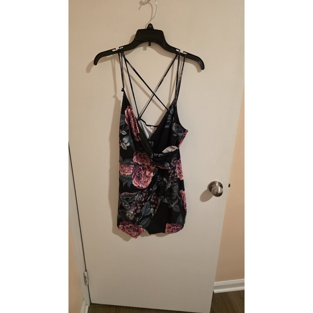 Charlotte Russe Romper Womens Large Floral New 90s Y2K Shower Resort Cruise